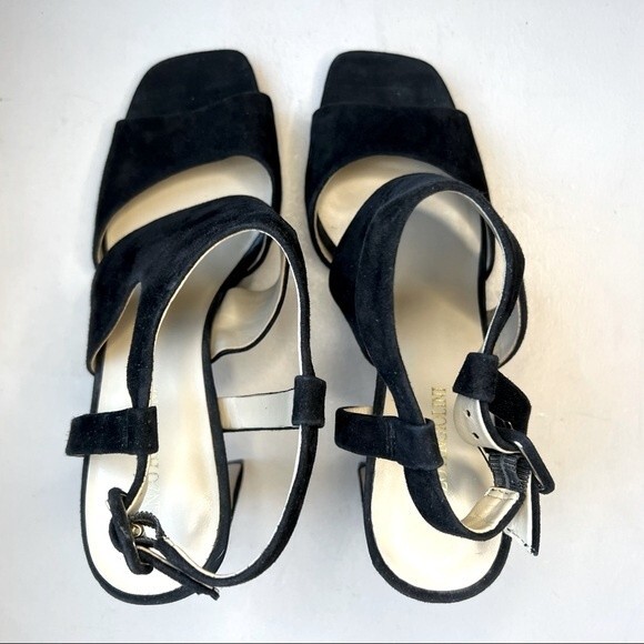 Enzo Angiolini Trudy Black Suede Heeled Sandal Shoes Women’s Size 9.5 - Picture 5 of 13